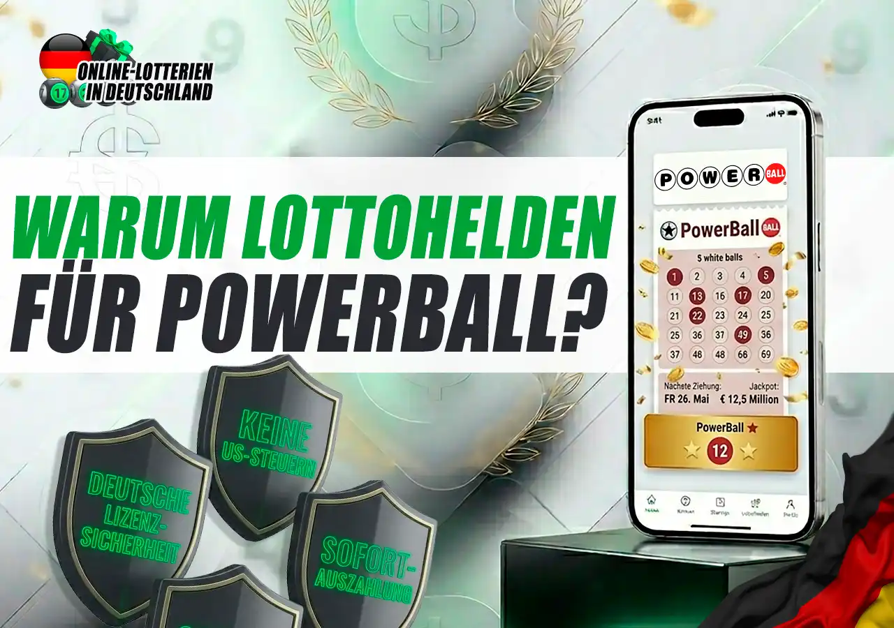 Die wichtigsten Vorteile bei der PowerBall Scheinabgabe über Lottohelden.